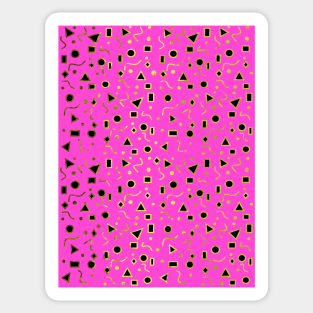 Pretty In Pink Mod Shapes Sticker